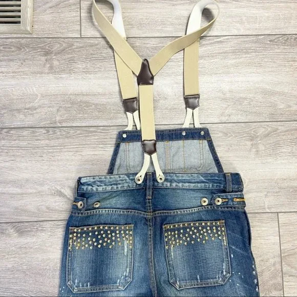 GUESS LIMITED EDITION VEROS STUDDED OVERALLS - Picture 11 of 16